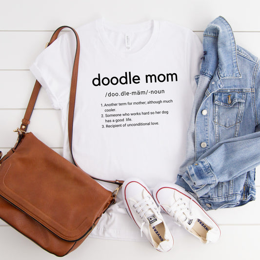 Doodle Mom T-shirt - Goldendodle, Dog Lover Gift, Labradoodle Mom, Funny Shirt- Gift for Her, Dog Mama, Unisex Jersey Short Sleeve