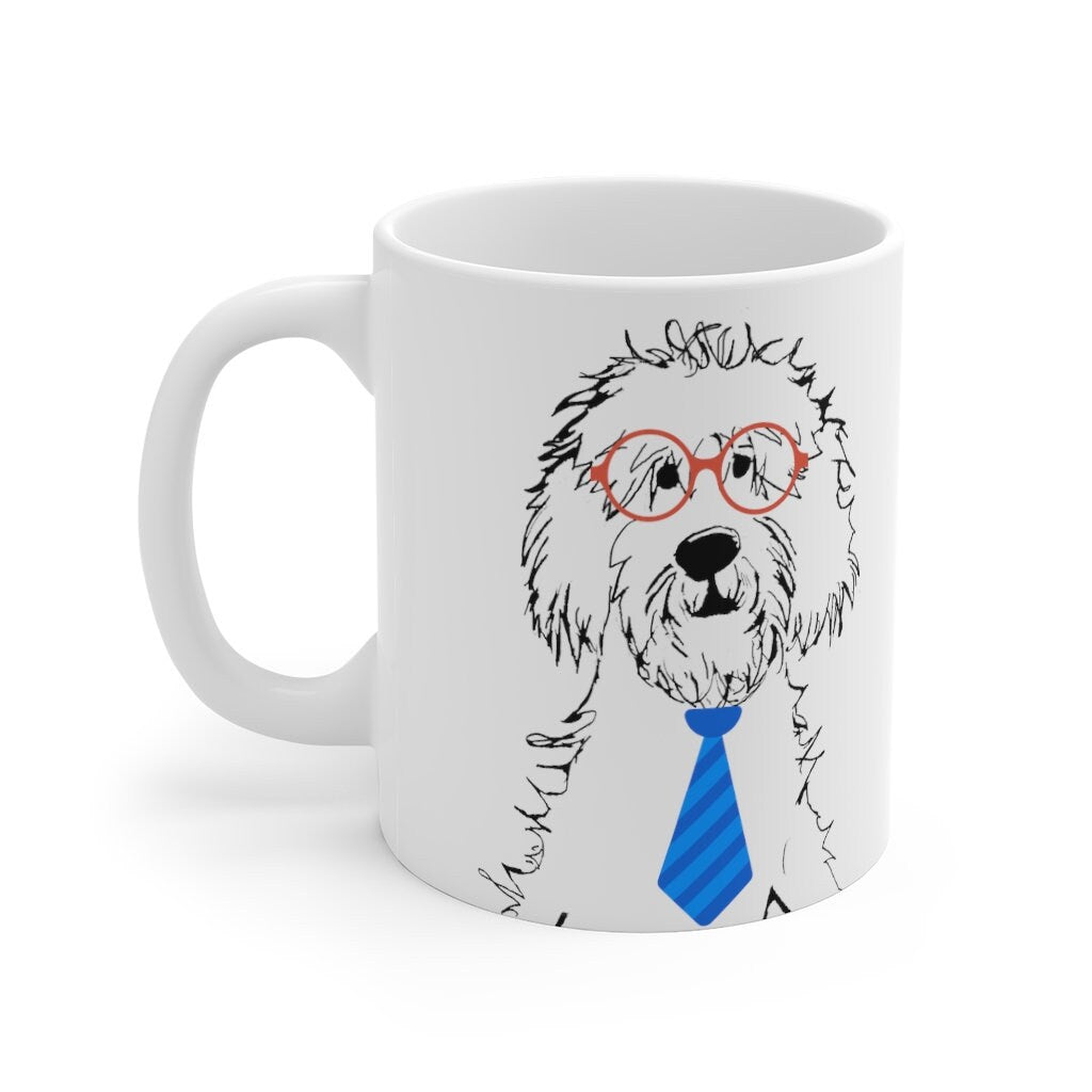 Doodle Mug - Goldendoodle Mug, Dog Lover Gift, Doodle Mom, Labradoodle, Bernadoodle, Aussie Doodle, Fun Dog Gift White Ceramic Mug