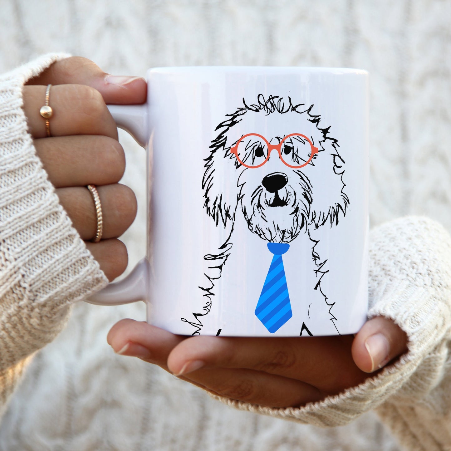 Doodle Mug - Goldendoodle Mug, Dog Lover Gift, Doodle Mom, Labradoodle, Bernadoodle, Aussie Doodle, Fun Dog Gift White Ceramic Mug