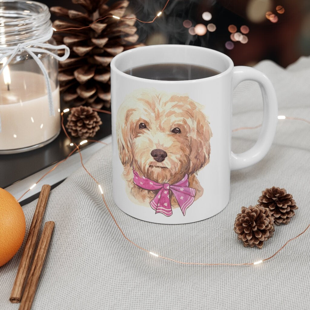 Doodle Mug - Goldendoodle Mug, Dog Lover Gift, Doodle Mom, Labradoodle, Bernadoodle, Aussie Doodle, Fun Dog Gift White Ceramic Mug