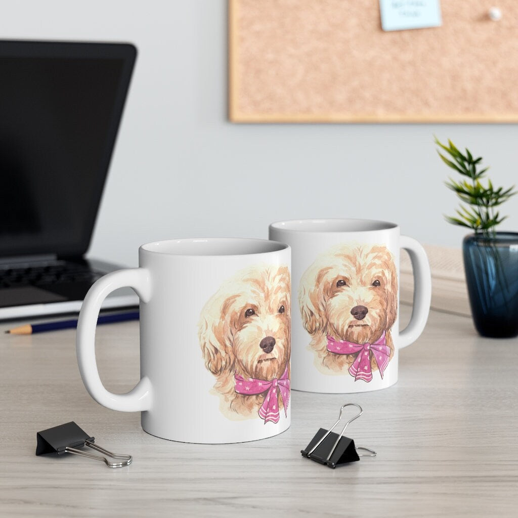 Doodle Mug - Goldendoodle Mug, Dog Lover Gift, Doodle Mom, Labradoodle, Bernadoodle, Aussie Doodle, Fun Dog Gift White Ceramic Mug