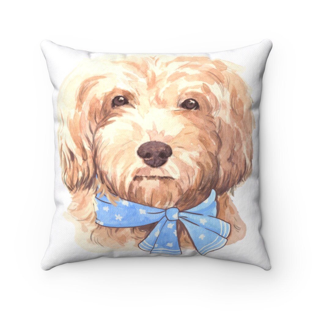 Sweet Doodle Dog Pillow - Dog Lover Gift, Goldendoodle Mama, Labradoodle Mom,Cavoodle, Gift for Dad, Fun Gift, Spun Polyester Squa