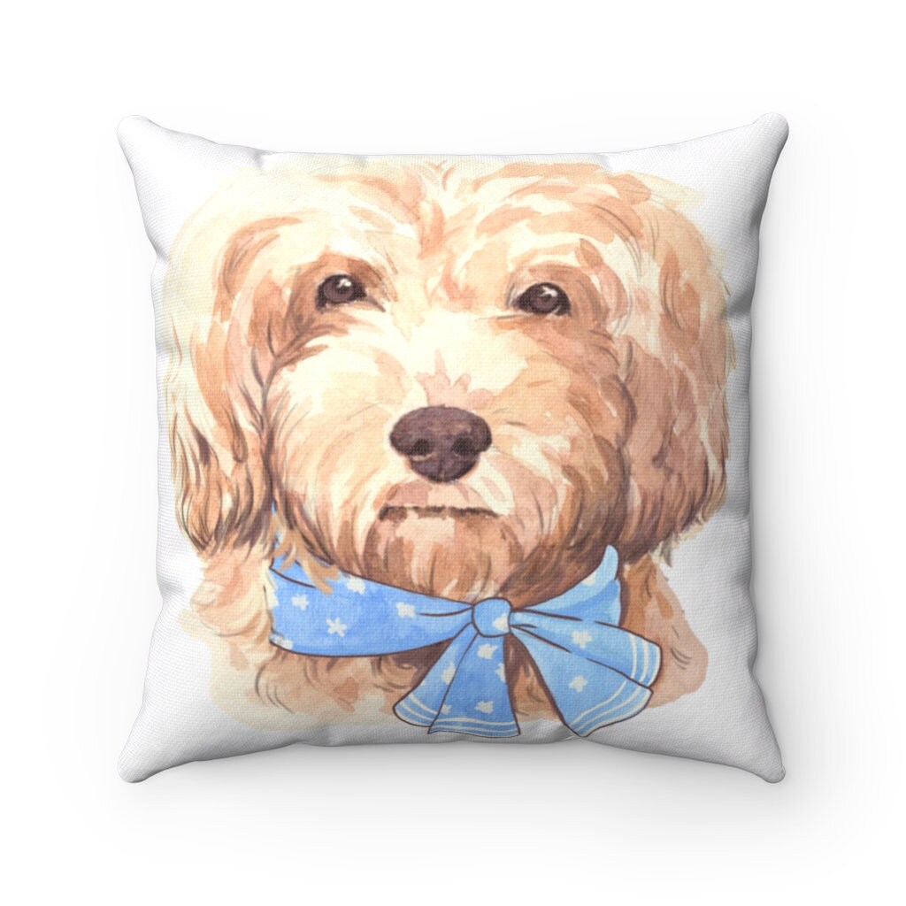 Sweet Doodle Dog Pillow - Dog Lover Gift, Goldendoodle Mama, Labradoodle Mom,Cavoodle, Gift for Dad, Fun Gift, Spun Polyester Squa