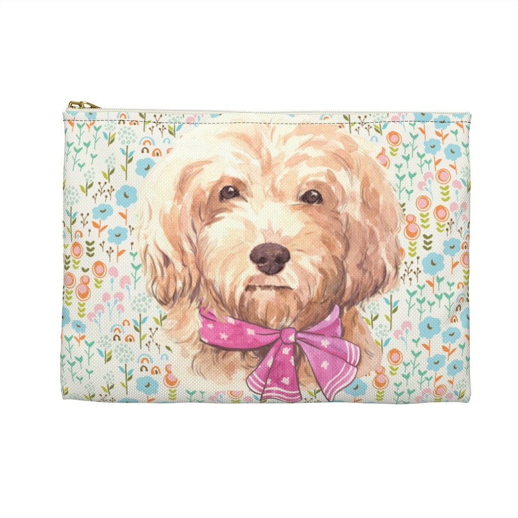 Doodle Dog Accessory Pouch - Dog Lover Gift, Dog Zipper Pouch, Makeup Bag, Pencil Bag, Zipper Pouch, Cosmetic Bag