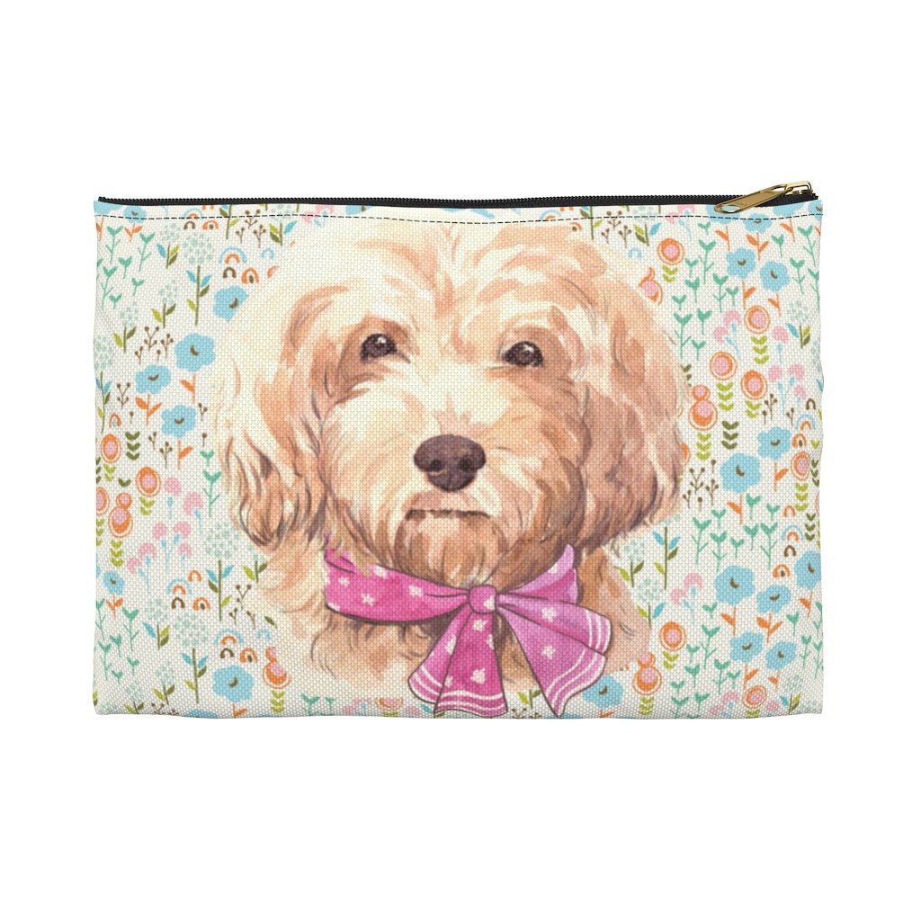 Doodle Dog Accessory Pouch - Dog Lover Gift, Dog Zipper Pouch, Makeup Bag, Pencil Bag, Zipper Pouch, Cosmetic Bag