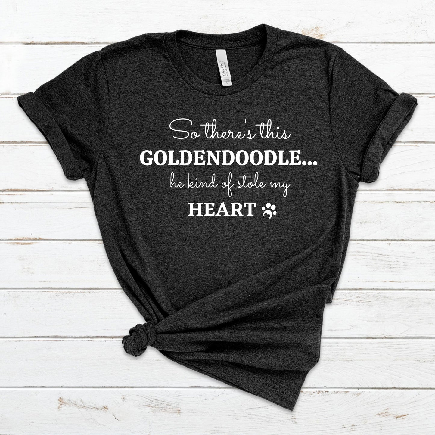 Goldendoodle Stole My Heart T-Shirt - Goldendoodle Mom, Dog Lover Gift, Goldendoodle Gift, Doodle T-Shirt, Doodle Dad