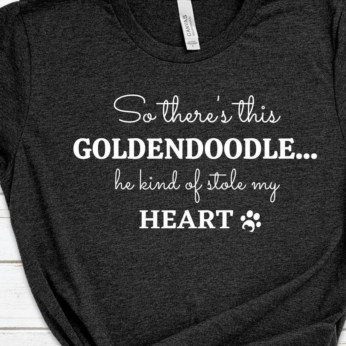 Goldendoodle Stole My Heart T-Shirt - Goldendoodle Mom, Dog Lover Gift, Goldendoodle Gift, Doodle T-Shirt, Doodle Dad