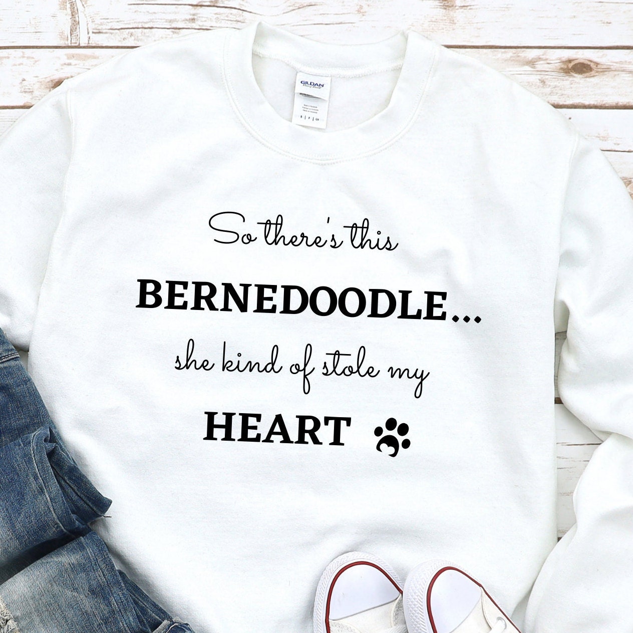 Bernedoodle Sweatshirt - Bernedoodle Mom, Dog Lover Gift, Bernedoodle Gift, Doodle T-Shirt, Unisex Heavy Blend Sweatshirt