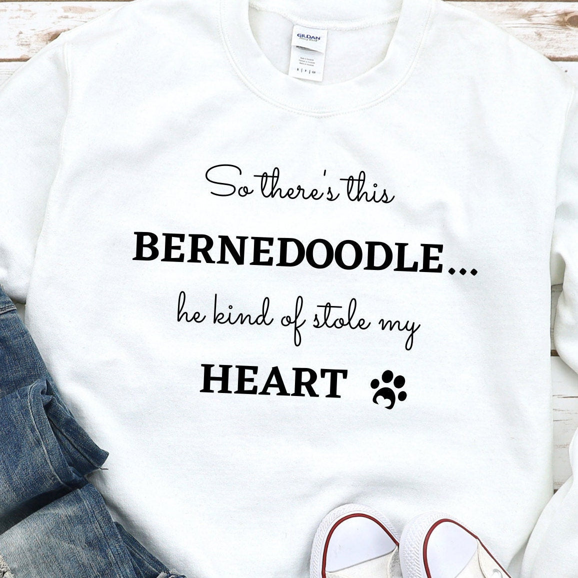 Bernedoodle Sweatshirt - Bernedoodle Mom, Dog Lover Gift, Bernedoodle Gift, Doodle T-Shirt, Unisex Heavy Blend Crewneck Sweatshirt