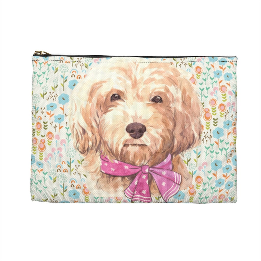 Doodle Dog Accessory Pouch - Dog Lover Gift, Dog Zipper Pouch, Makeup Bag, Pencil Bag, Zipper Pouch, Cosmetic Bag