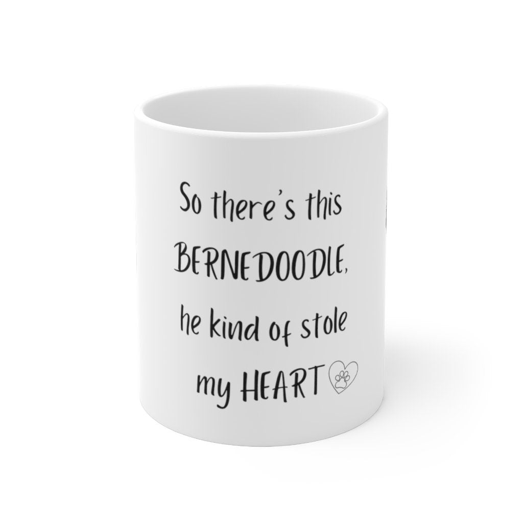 Bernedoodle Coffee Mug - Dog Lover Gift, Bernedoodle Mom, Bernedoodle Mama, Bernedoodle Dad, Doodle Gift, White Ceramic Mug 11oz