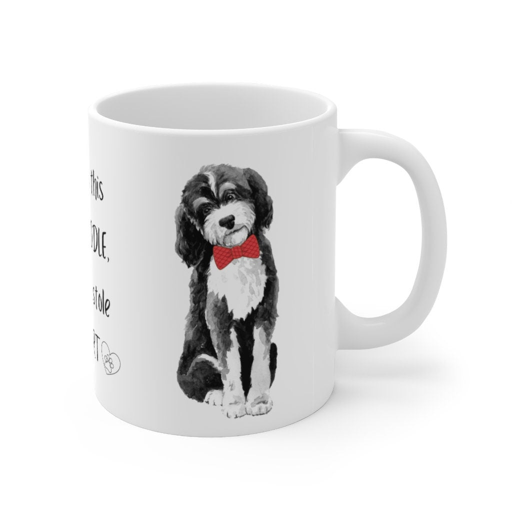 Bernedoodle Coffee Mug - Dog Lover Gift, Bernedoodle Mom, Bernedoodle Mama, Bernedoodle Dad, Doodle Gift, White Ceramic Mug 11oz