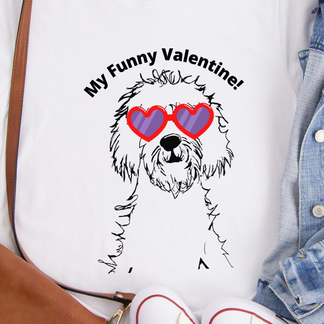 Doodle Mom Valentine T-shirt - Doodle Lover, Goldendodle, Dog Lover Gift, Labradoodle Mom, Bernedoodle, Unisex Jersey Short Sleeve