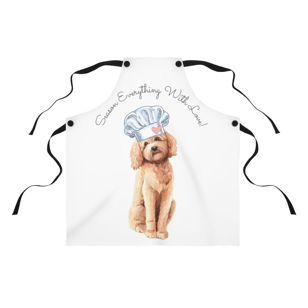 Doodle Dog Apron - Sprinkle Everything With Love, Cooking Baking Apron For Doodle Mom, Aussiedoodle Mom, Bernedoodle Mom