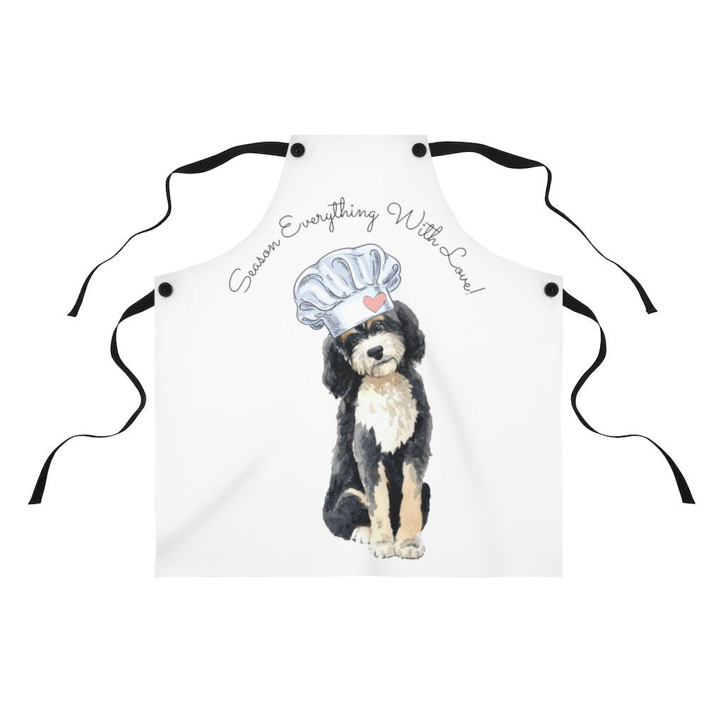 Doodle Dog Apron - Cooking Baking Apron For Doodle Mom, Kitchen Chef Gifts -Bernedoodle Gift Ideas, Bernadoodle Gift