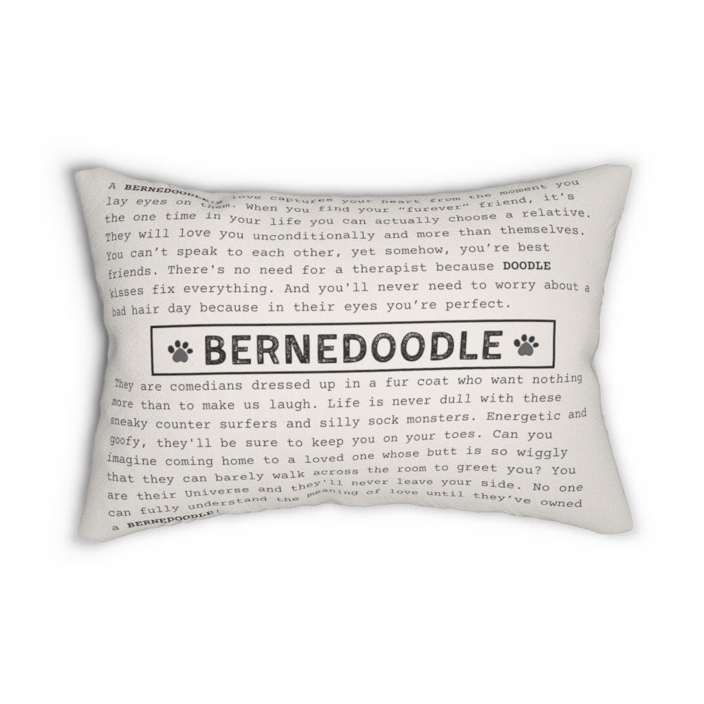 Bernedoodle Gift Pillow - Bernedoodle Mom or Mama Gift, Bernedoodle Dad Gift, Bernedoodle Mother's Day, Bernadoodle Dad