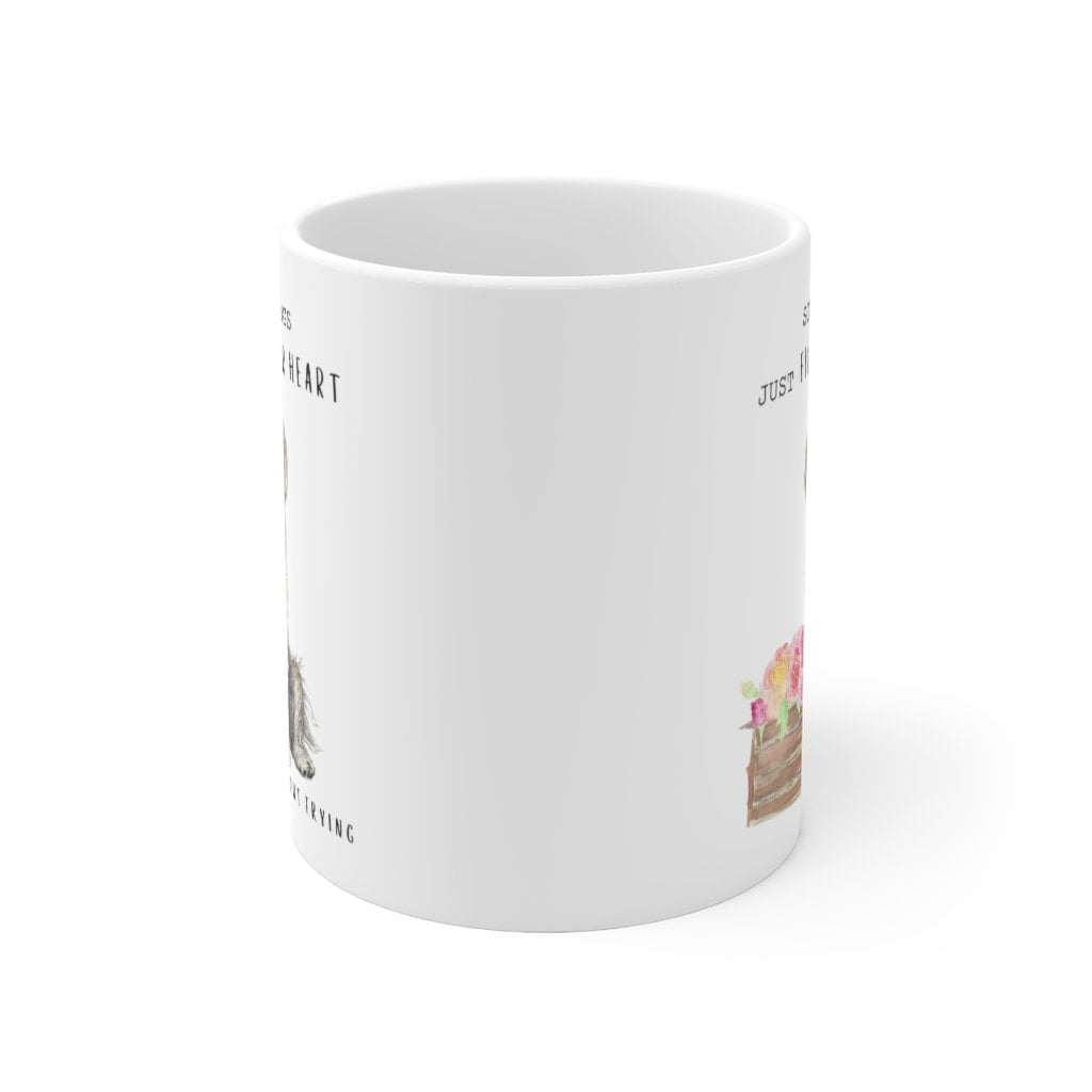 Doodle Dog Coffee Mug -- Dog Lover Gift - Doodle Mom, "Some Things Just Fill Your Heart Without Trying" Mug