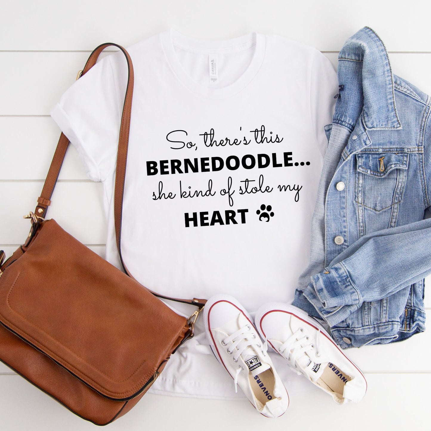 Bernedoodle Stole My Heat T-Shirt - Bernedoodle Mom, Dog Lover Gift, Bernedoodle Gift, Doodle T-Shirt, Bernadoodle Gift