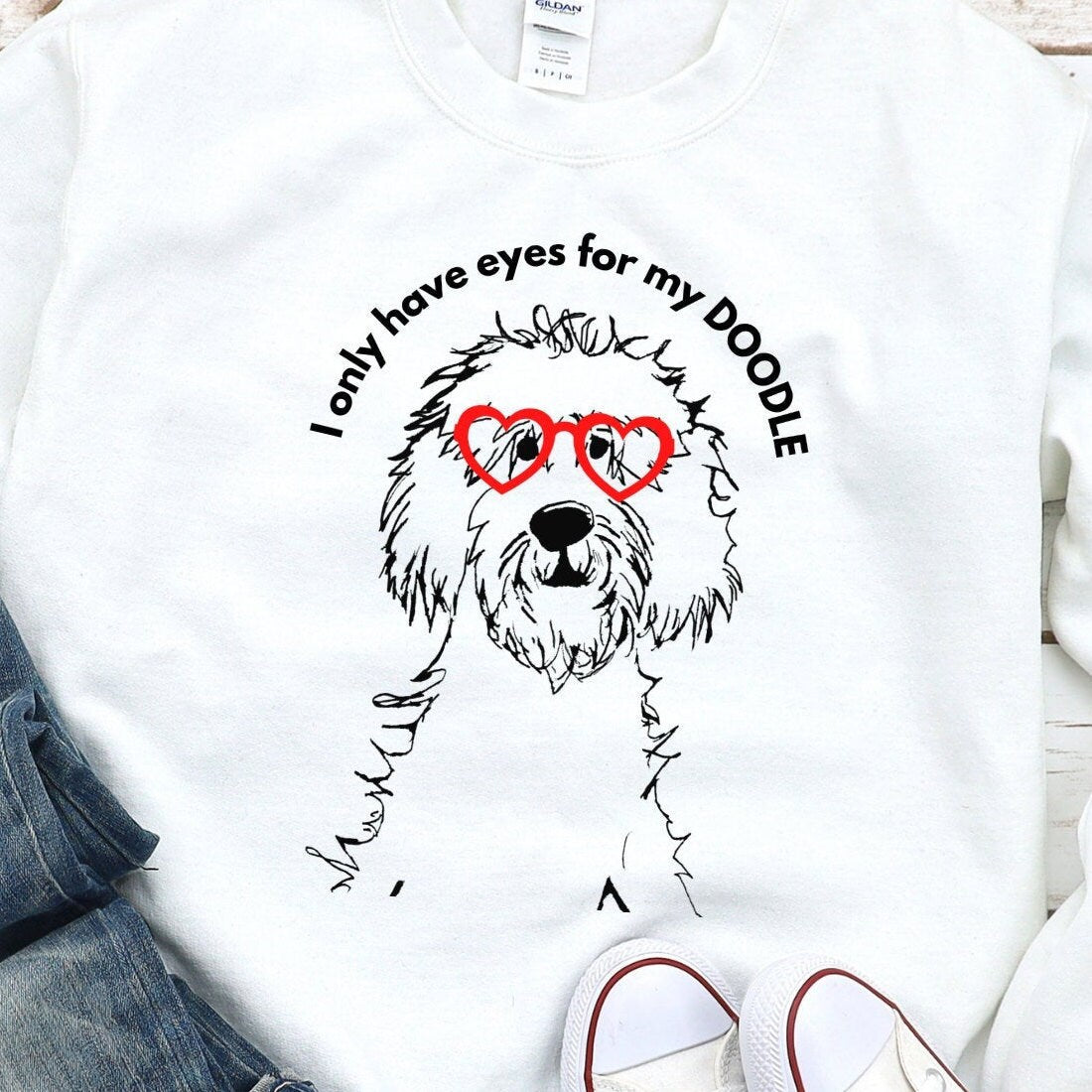 Doodle Dog Valentine - Goldendoodle Gift, Labradoodle, Aussiedoodle Gift, Sheepadoodle, Bernedoodle, Aussiedoodle Mom