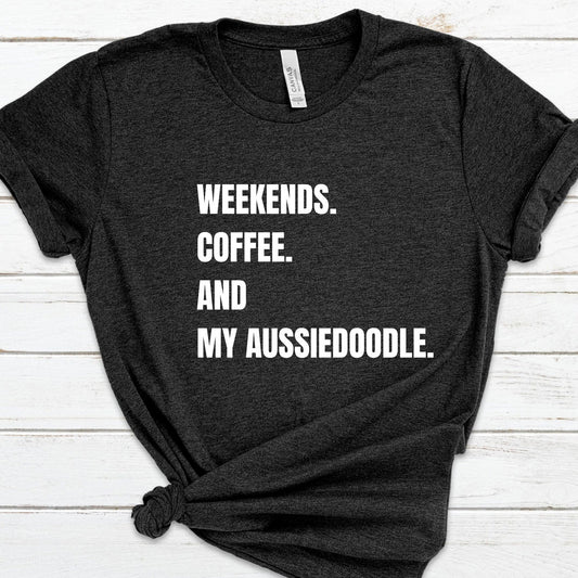 Aussiedoodle T-shirt -Aussiedoodle Gift - Aussiedoodle Mom, Aussiedoodle Dad, Doodle Lover Gift, Unisex Soft White T-shirt