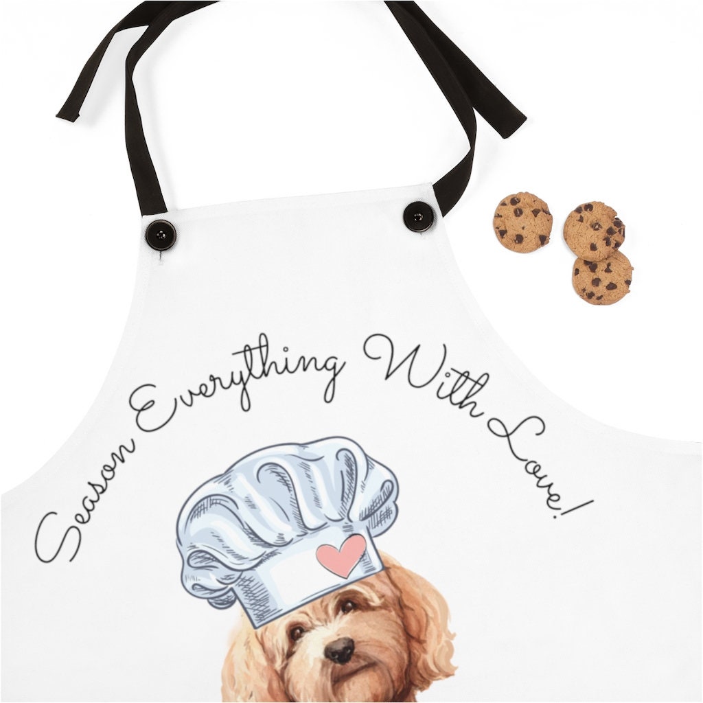 Doodle Dog Apron - Sprinkle Everything With Love, Cooking Baking Apron For Doodle Mom, Aussiedoodle Mom, Bernedoodle Mom