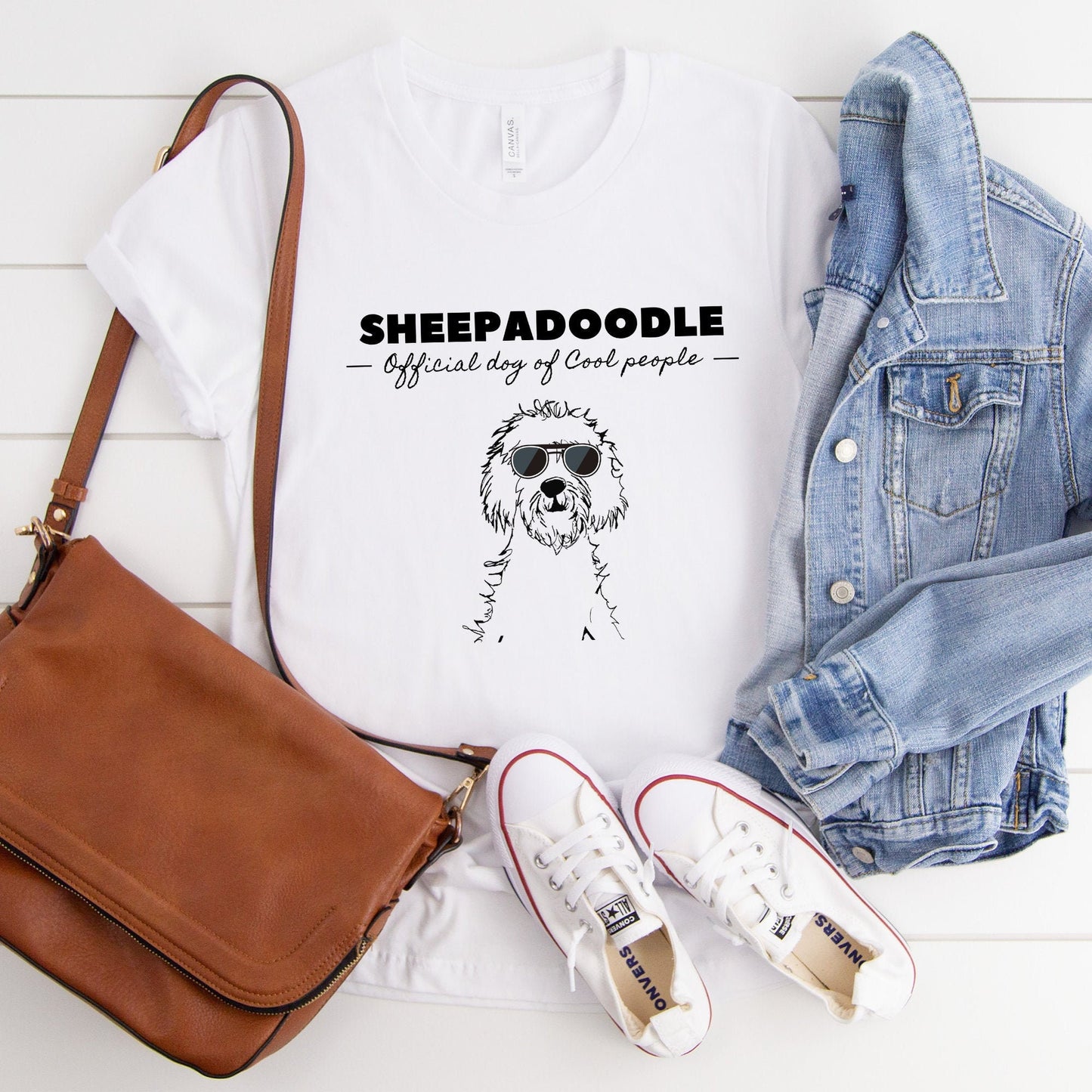 Sheepadoodle T-shirt Official Dog For Cool People - Sheepadoodle Gift -Doodle Tee -Doodle Lover Shirt -Doodle Dad Gift