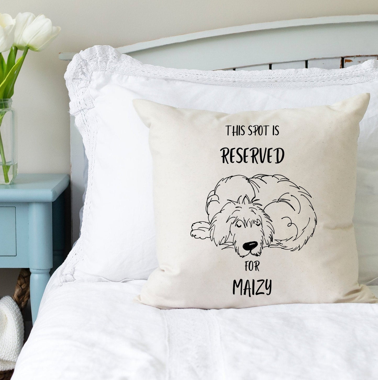 Personalized Custom Doodle Pillow - Doodle Mom, Doodle Dad, Perfect Birthday, Mother's Day, Father's Day Gift for Doodle Lovers