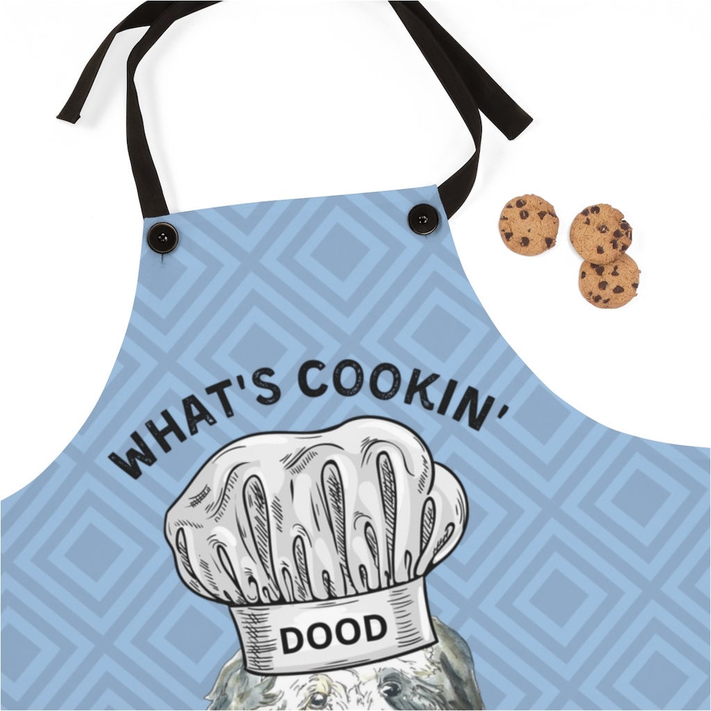 Sheepadoodle Dog Apron - Cooking Baking Apron For Doodle Dad, Doodle Mom  -Doodle Gift Ideas, Grilling Father's Day Gift