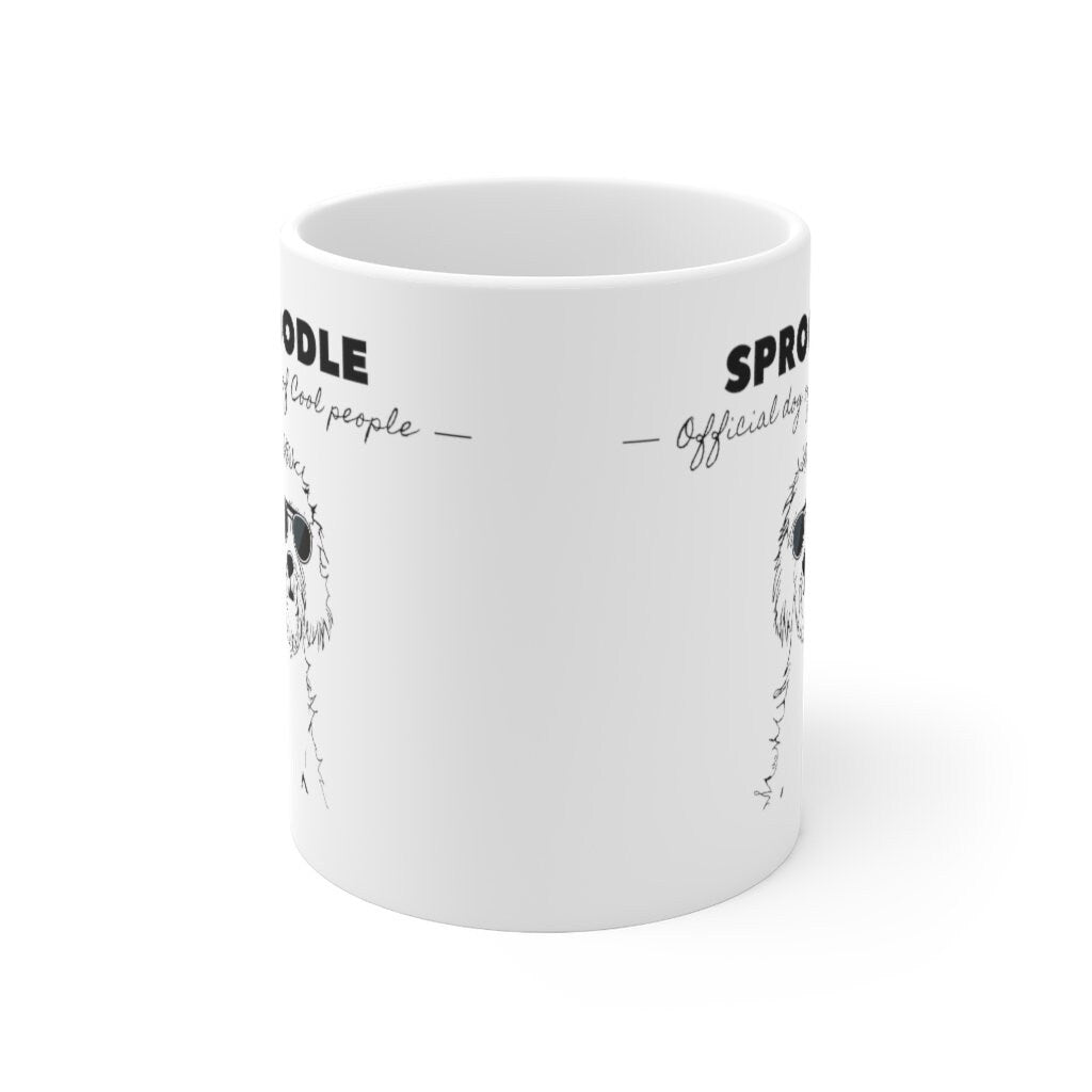 Sproodle - Official Dog Of Cool People Mug -Doodle Lover Gift, Doodle Mom, Doodle Dad, Fun Gift Idea, White Ceramic Coffee Mug 11o