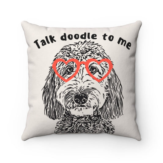 Doodle Dog Gift Pillow | Talk Doodle to Me | Doodle Mom or Dad Gift | Doodle Lover | Doodle Owner Home Decor | Doodle Dog Valentin