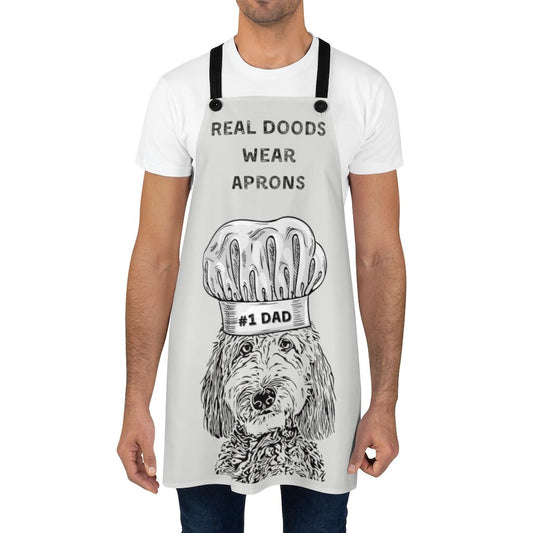 Doodle Dog Apron | Real Doods Wear Aprons | Cooking Baking Apron For Doodle Dad |  Doodle Gift Ideas | Grilling Father's Day Gift