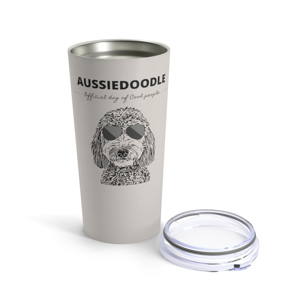 Aussiedoodle Gift | Official Dog of Cool People | 20oz Tumbler - Beverage Holder | Aussiedoodle Mom or Dad Gift | Funny Doodle Lov