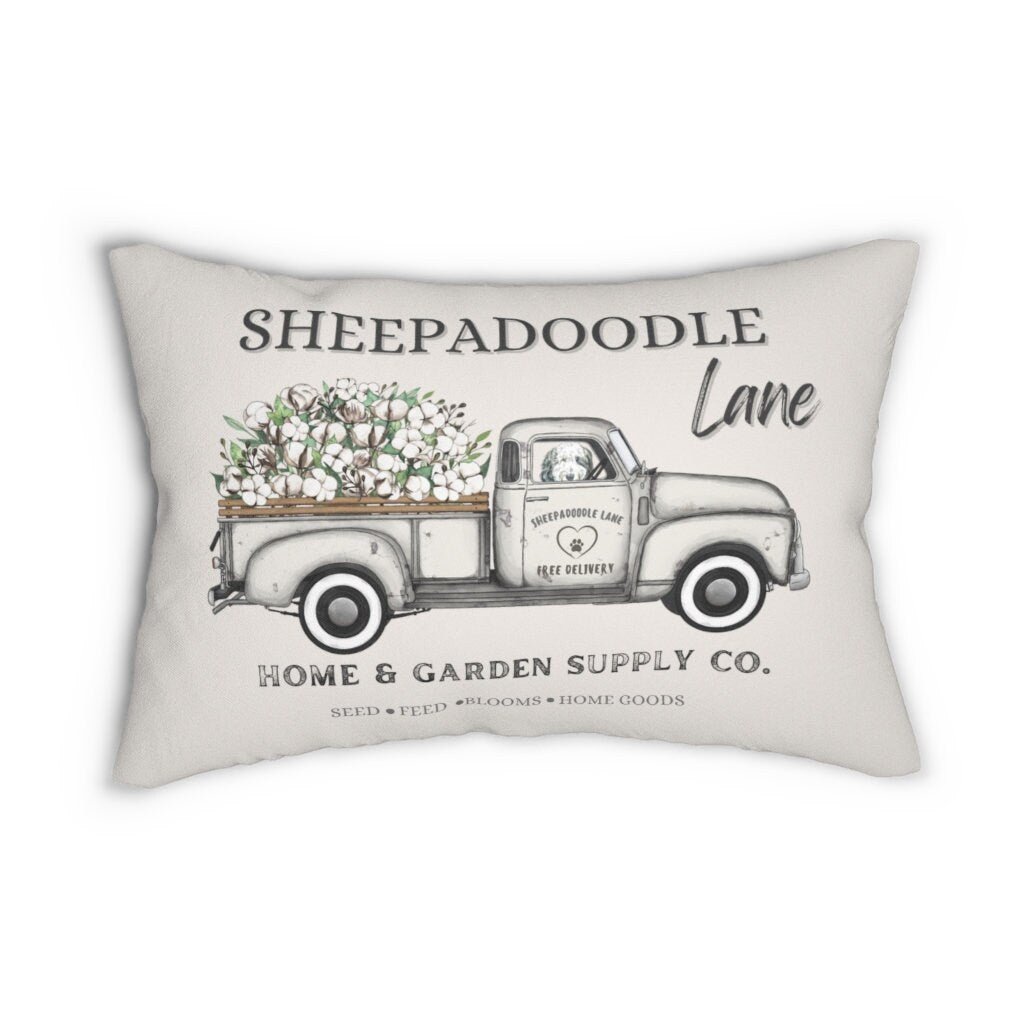 Sheepadoodle Gift Pillow and Insert - Sheepadoodle Mom Mama, Doodle Gifts, Sheepadoodle Home Decor, Sheepadoodle Mother's Day Gift