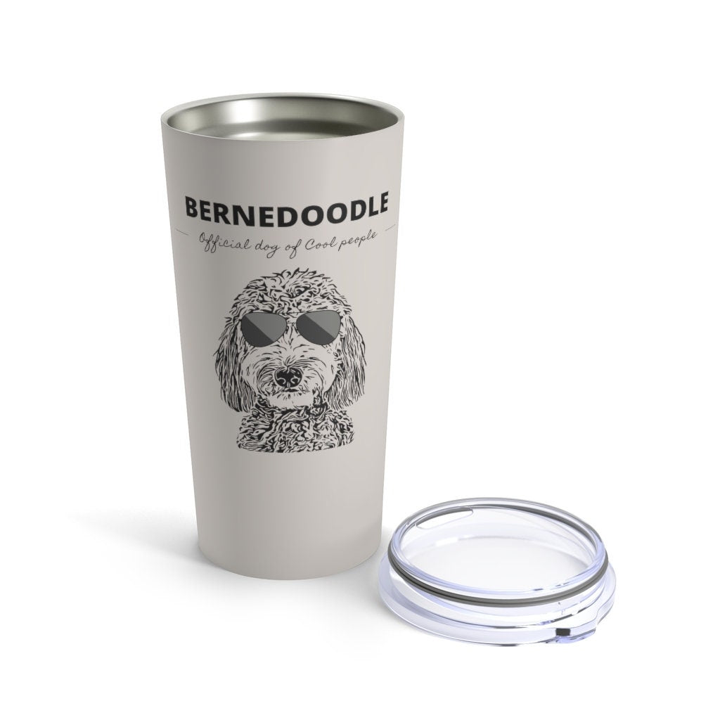 Bernedoodle Gift | Official Dog of Cool People | 20oz Tumbler - Beverage Holder | Bernedoodle Mom or Dad Gift | Funny Doodle Lover