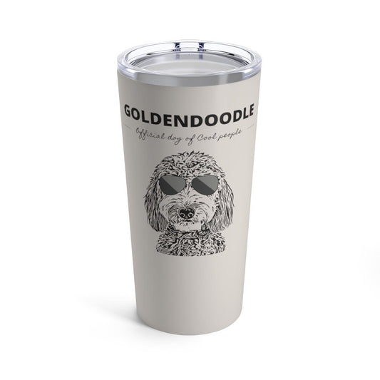 Goldendoodle Gift | Official Dog of Cool People  | 20oz Tumbler - Beverage Holder | Goldendoodle Mom or Dad Gift | Funny Doodle Lo