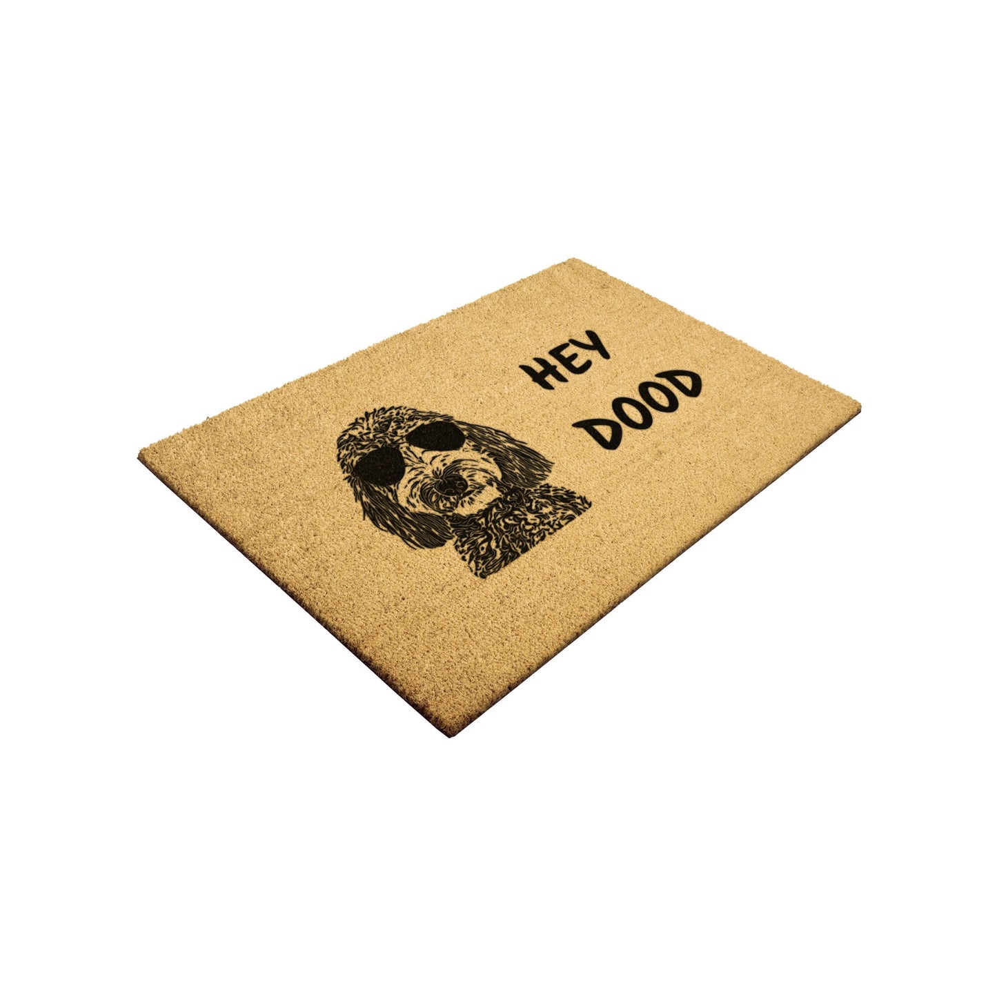 Hey Dood - Hey Dood Doormat | Doodle Mom or Dad |  New Home Decor | Housewarming Gift |  Doodle Lover Welcome Mat