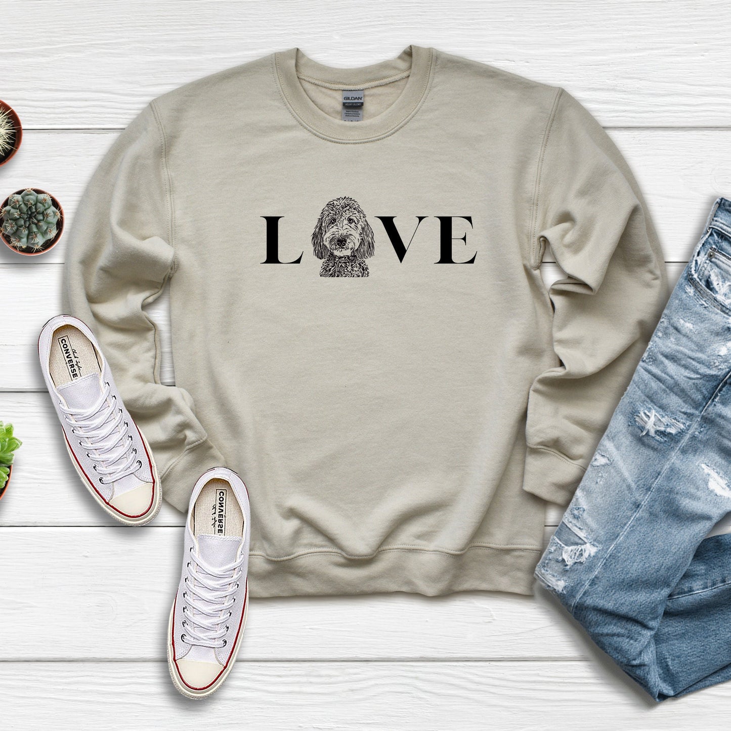 Doodle Love - Sweatshirt |Goldendoodle |Labradoodle |Aussiedoodle |Sheepadoodle |Bernedoodle | Unisex Heavy Blend Crewneck Sweatsh