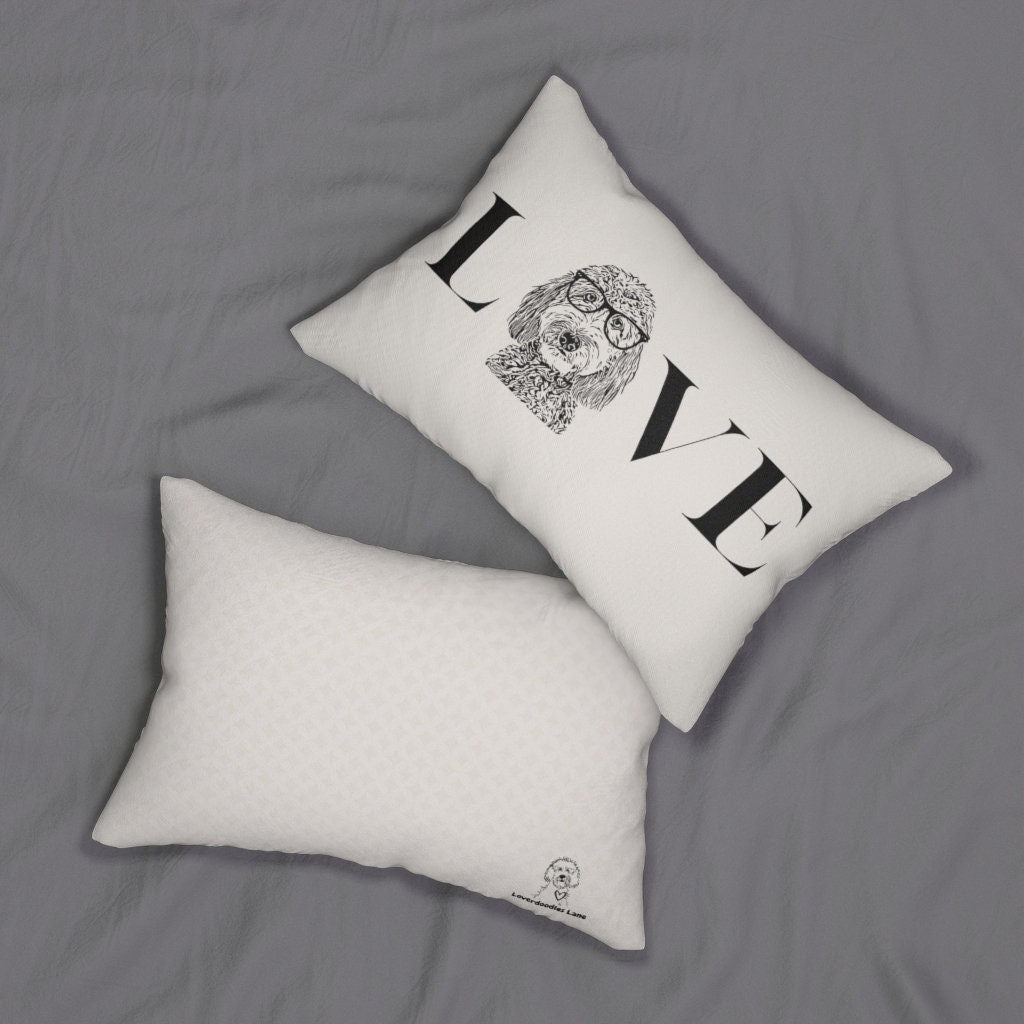 Doodle Gift LOVE/Wine Pillow | Doodle Mom Gift | Doodle Dad Gift | Goldendoodle | Bernedoodle | Labradoodle | Aussiedoodle | Sheep