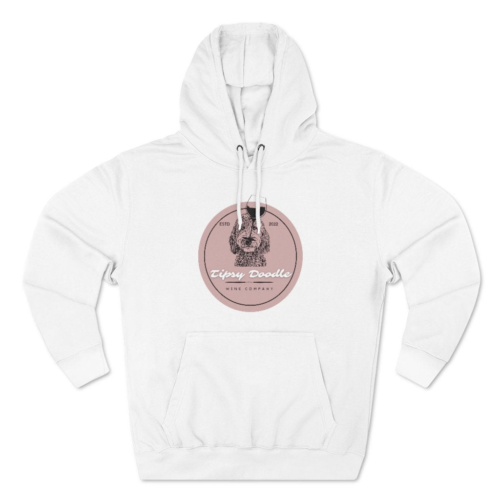 Doodle Mom Unisex Premium Pullover Hoodie | Tipsy Doodle Wine Company | Doodle Mama Gift | Doodle Dog & Wine Lover Gift | Mother's