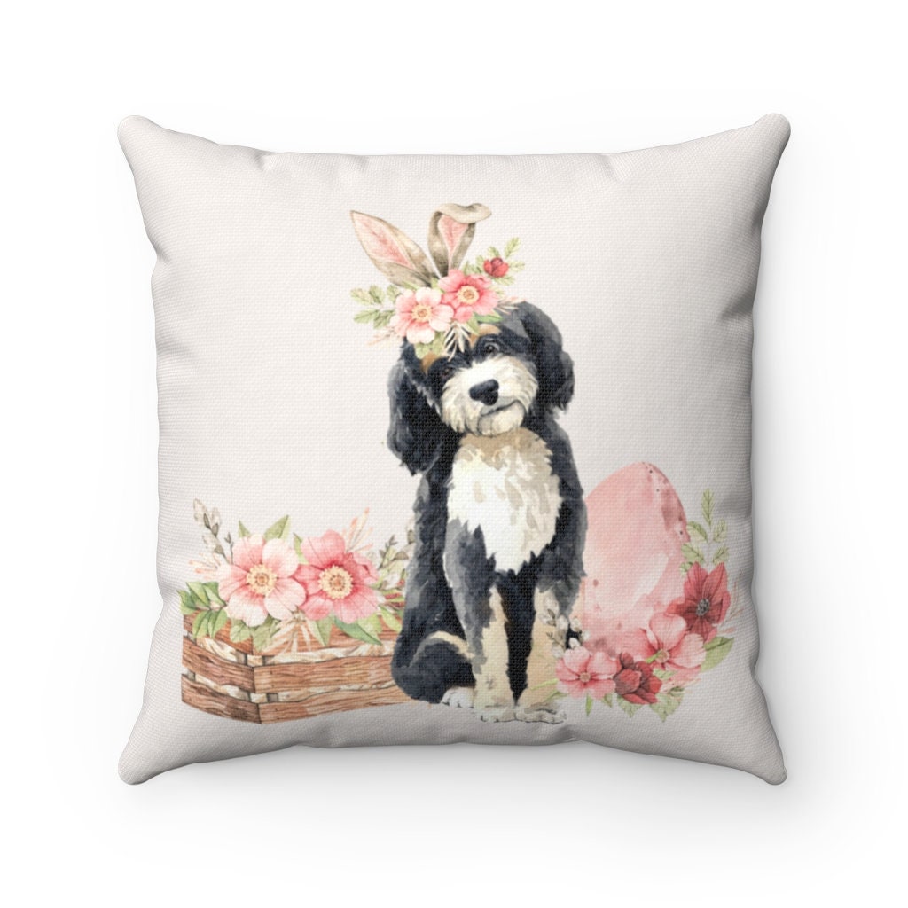 Bernedoodle Gift Pillow - Bernedoodle Mom and Dad Gift, Bernedoodle Mama Gift, Doodle Home Decor