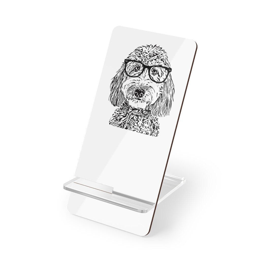 Doodle Dog Mobile Display Stand for Smartphones | Doodle Mom | Doodle Dad Gift | Bernedoodle | Goldendoodle | Labradoodle | Aussie