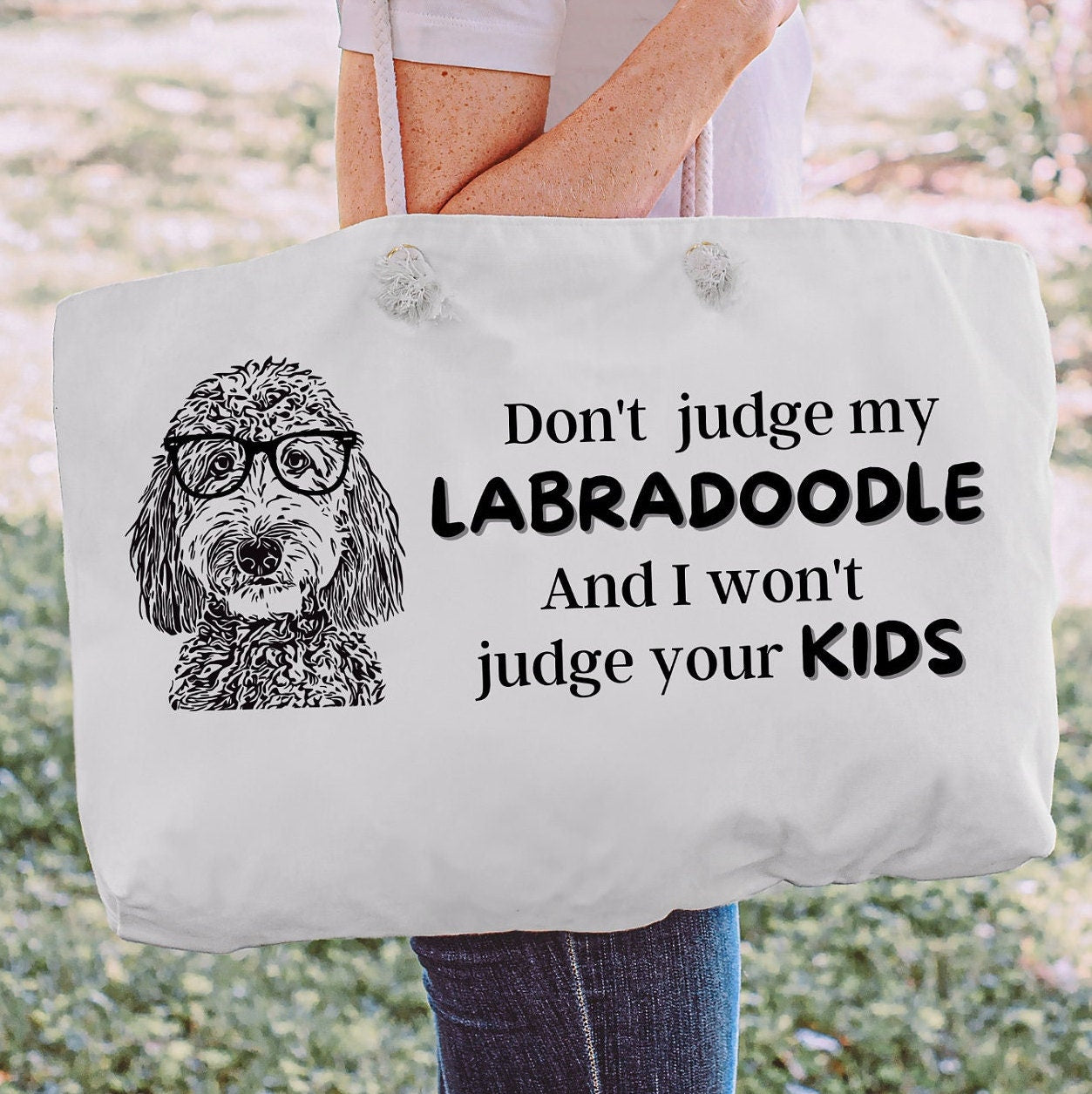 Labradoodle Gift Tote Bag - Labradoodle Mom Gift, Doodle Mom, Funny Labradoodle Dog Gift, Labradoodle Mother's Day Gift Idea