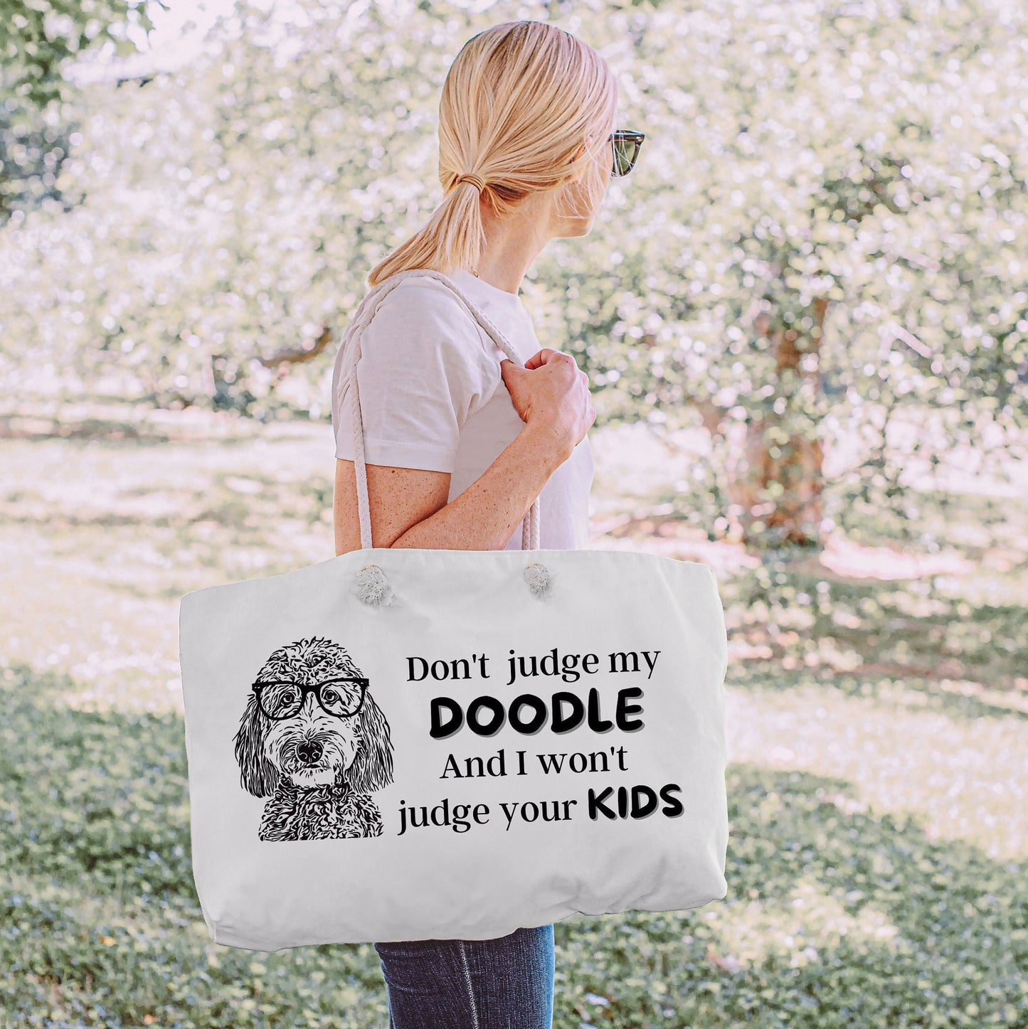 Doodle Gift Tote Bag - Doodle Mom Gift, Perfect Gift Idea for Bernedoodle, Goldendoodle, Labradoodle, Sheepsdoodle, Aussiedoodle M