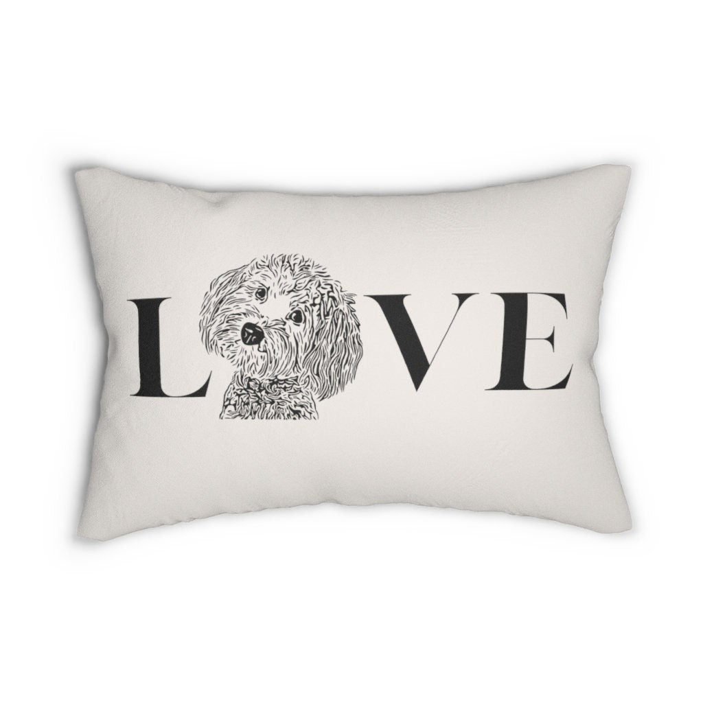 Mini Doodle Gift Pillow - Doodle Mom Dad Gift, Mini Goldendoodle, Cockapoo, Mini Sheepadoodle, Aussiedoodle, Maltipoo, Dog Pillow