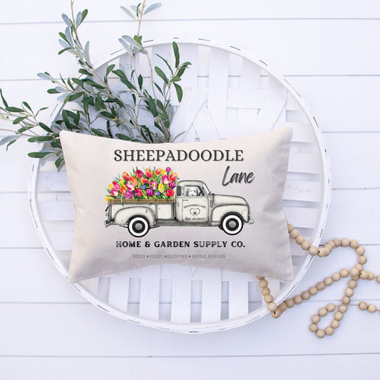Sheepadoodle Gift Pillow and Insert - Sheepadoodle Gift Idea, Sheepadoodle Mom, Doodle Mama, Doodle Gifts, Sheepadoodle Home Decor