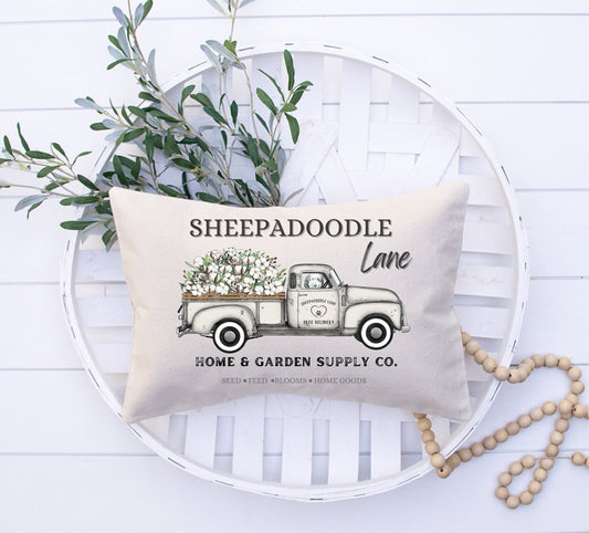Sheepadoodle Gift Pillow and Insert - Sheepadoodle Mom Mama, Doodle Gifts, Sheepadoodle Home Decor, Sheepadoodle Mother's Day Gift