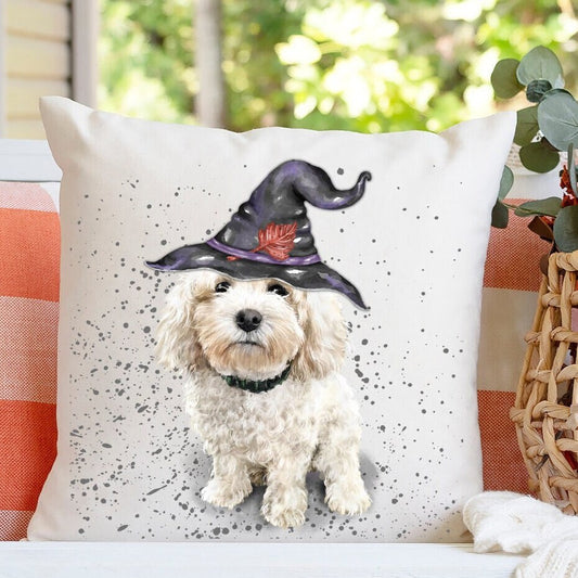 Cavapoo - Mini Doodle Dog Gift Pillow, Cavapoo, Mom or Dad Gift, Mini Doodle Fall, Autumn Home Decor