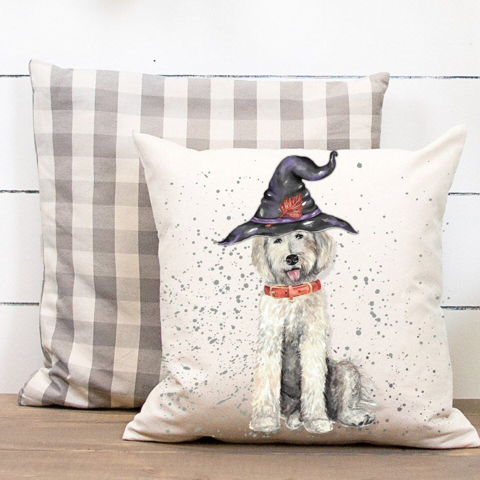 Goldendoodle - Labradoodle, Doodle Dog Gift Pillow, Doodle Mom or Dad Gift, Doodle Fall, Autumn, Halloween Home Decor