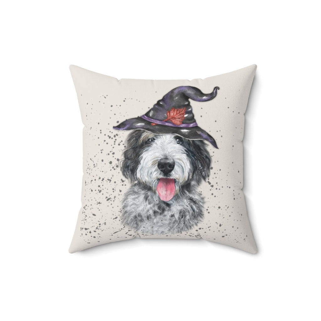 Bernedoodle - Sheepadoodle, Doodle Dog Gift Pillow, Doodle Mom or Dad Gift, Doodle Fall, Autumn Home Decor