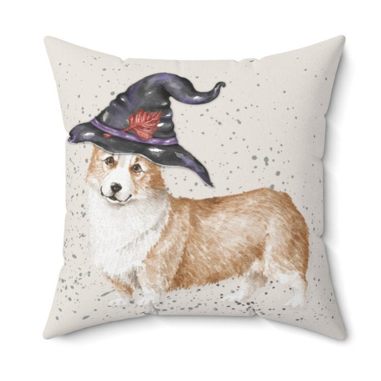 Corgi Pillow - Corgi Halloween Gift, Corgi Mom or Dad Gift, Corgi Dog Fall and Autumn Home Decor, Corgi Dad, Corgi Fun Gift